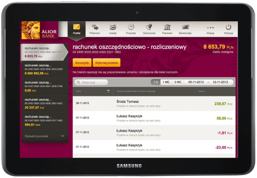 alior bank mobile software