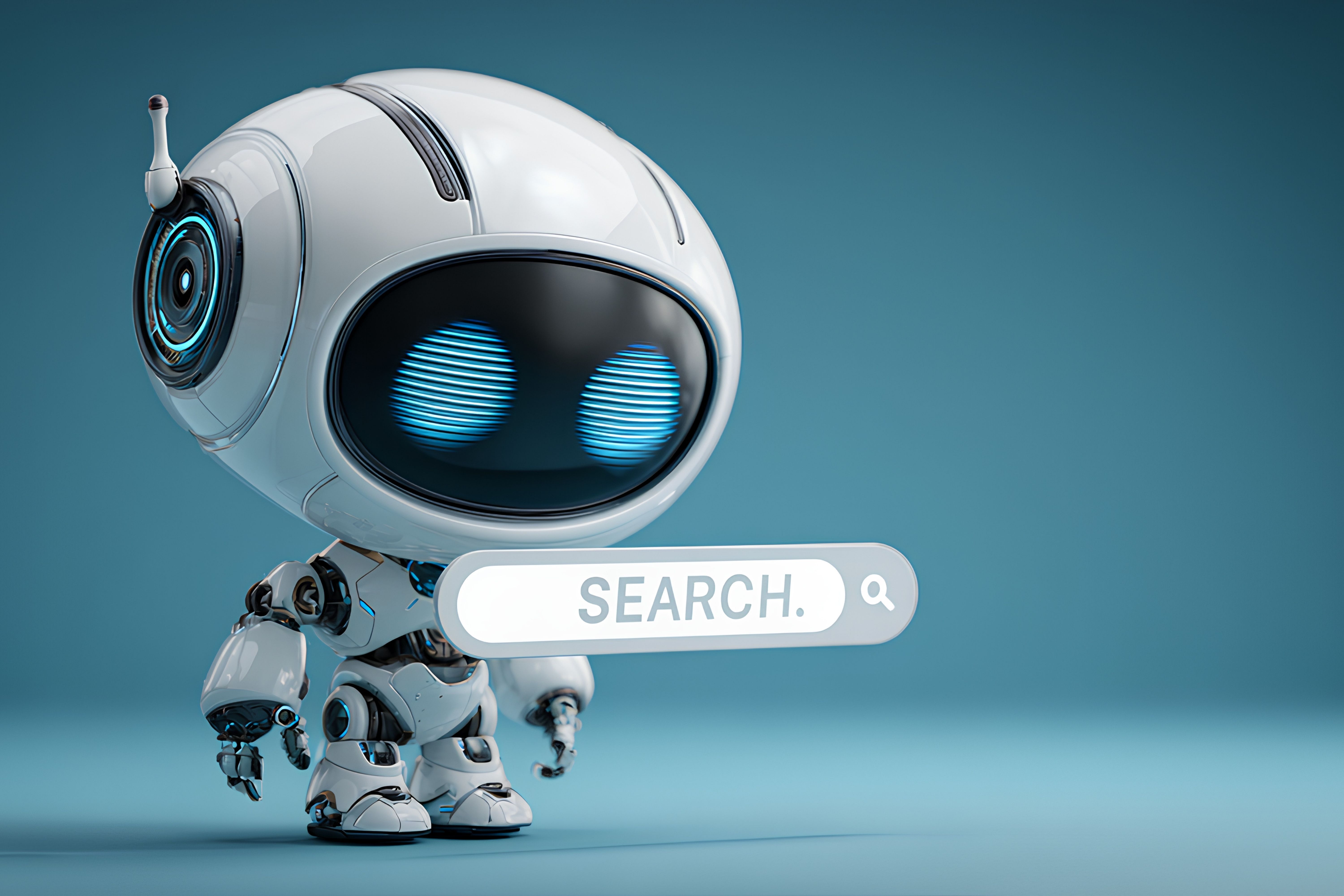 AI Robot with search bar