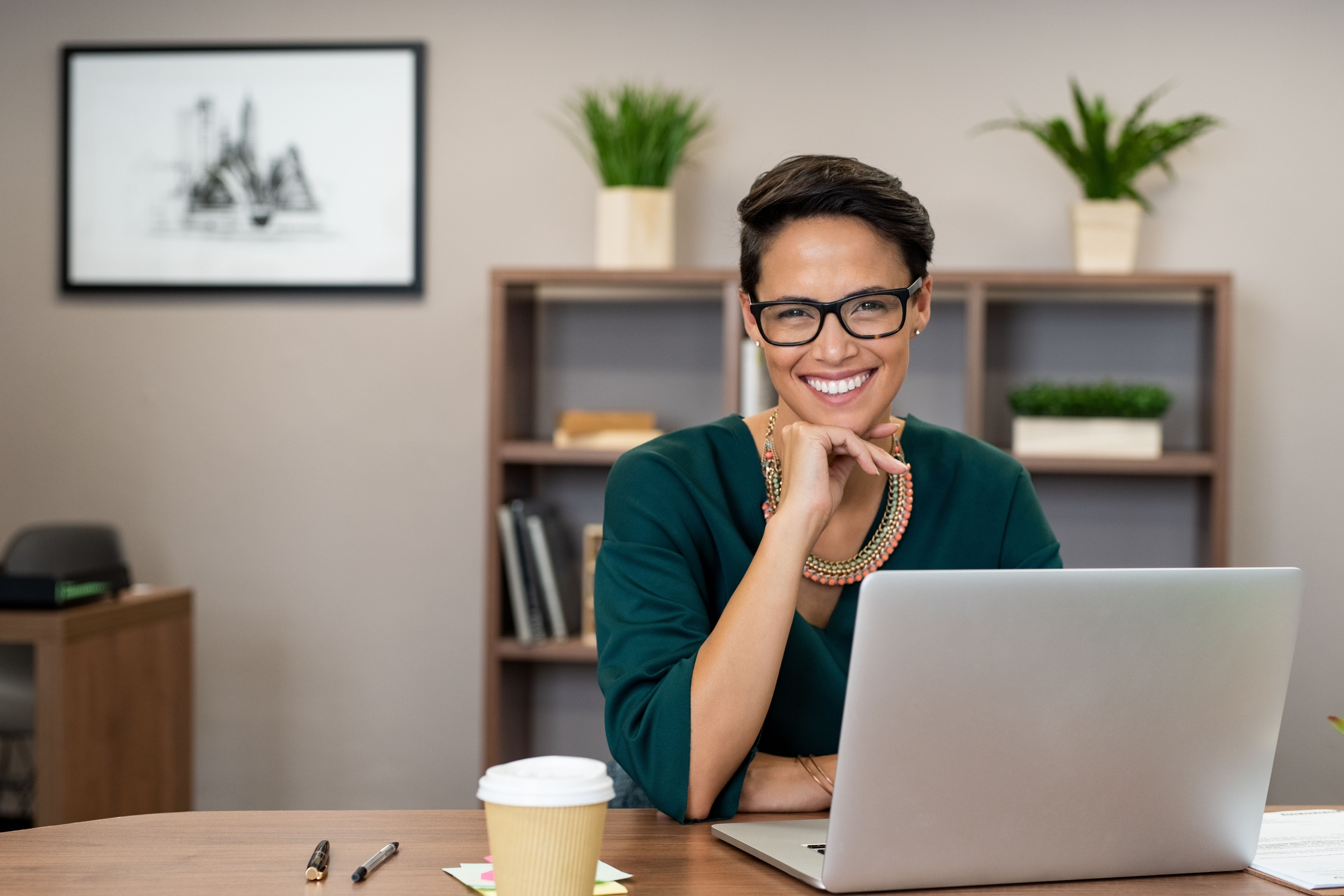 Women showing something on the computer