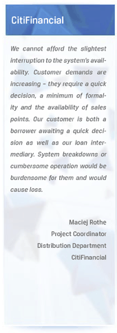 Comarch Credit Process Management system in CitiFinancial - testimonials