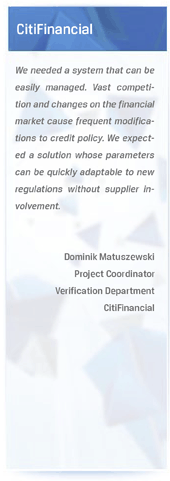 Credit Process Management software in CitiFinancial - testimonials