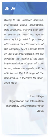 Comarch Front End System (CAFE) in Uniqa - testimonials