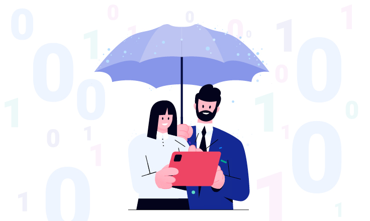 purpose od insurance, two people under umbrella