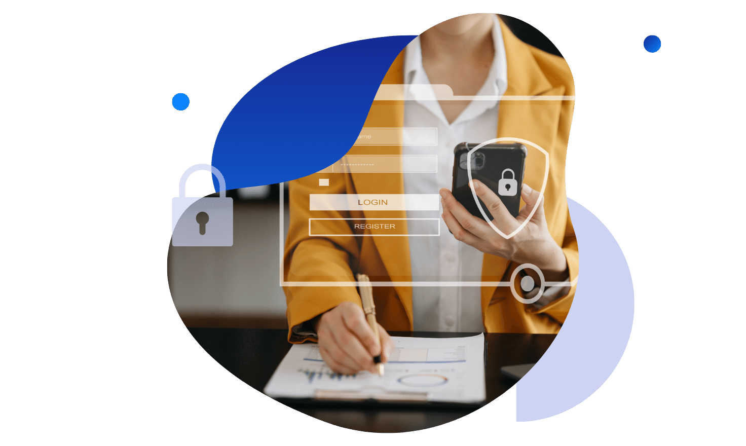 employee accessing cloud application on smartphone with secure login 