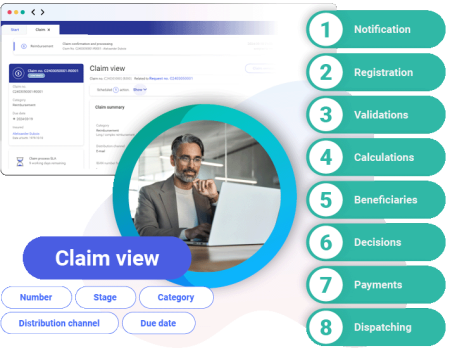 End to end claims software